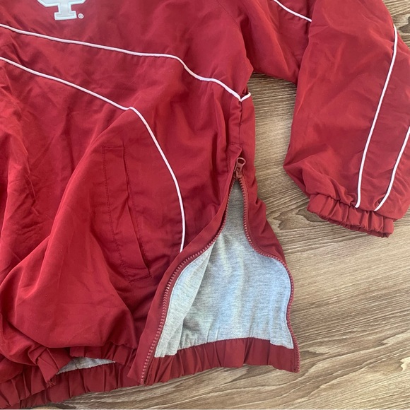 Men's Red Indiana University Sports Pullover Windbreaker Jacket Size XXL - Picture 8 of 11